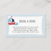 Nautische Baby shower Book Request Card Informatiekaartje (Voorkant)