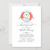 Nautische baby shower per post magnetische uitnodiging (Voorkant)