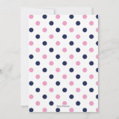 Nautische Baby Shower Uitnodigingen voor een meisj (Achterkant)