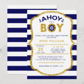 Nautische baby showers uitnodiging (Voorkant / Achterkant)