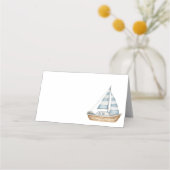 Nautische babyborrel plaatskaartje (Voorkant)