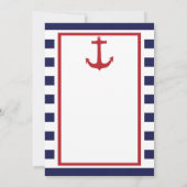 nautische babyjongen doucheuitnodiging kaart (Achterkant)