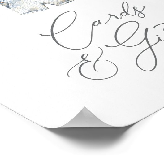 Nautische Babykleding Baby shower Kaarten en Gesch Poster (Hoek)