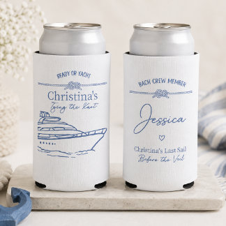 Nautische Bach Crew Koozie | Trouwfeest Favoriet