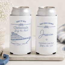 Nautische Bach Crew Koozie | Trouwfeest Favoriet
