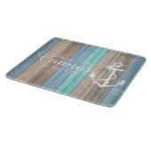 Nautische band met houten band en anker snijplank (Hoek)