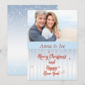 Nautische Beach Boaters Foto Kerstmis Kaart (Voorkant / Achterkant)