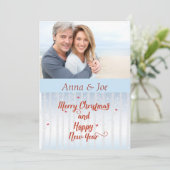 Nautische Beach Boaters Foto Kerstmis Kaart (Staand voorkant)