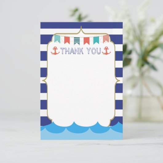 Nautische bedankkaart (Staand voorkant)