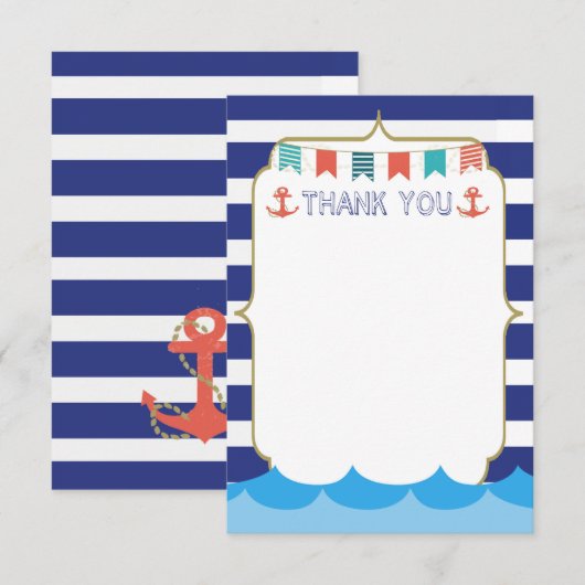 Nautische bedankkaart (Voorkant / Achterkant)