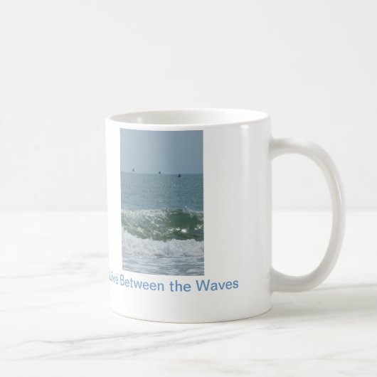 Nautische beker "Live Between the Waves" Koffiemok (Rechts)