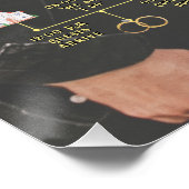 Nautische bestemming bruiloft welkomsttijdlijn perfect poster (Hoek)