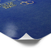 Nautische bestemming bruiloft welkomsttijdlijn perfect poster (Hoek)