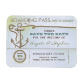 nautische bestemmingsbruiloft met de datummagneet magneet (Horizontaal)