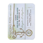 nautische bestemmingsbruiloft met de datummagneet magneet (Verticaal)