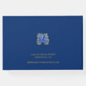 nautische blauwe boot strand huis octopus op maat gastenboek (Achterkant)