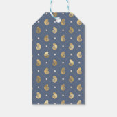 nautische blauwe en gouden shell cadeaulabel (Achterkant)