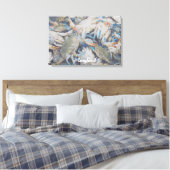 Nautische blauwe krab Beach House Canvas Print (Insitu (Slaapkamer))
