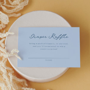 Nautische Blauwe Luier Raffle Game Baby shower Informatiekaartje