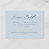 Nautische Blauwe Luier Raffle Game Baby shower Informatiekaartje (Voorkant)