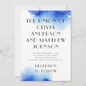 Nautische blauwe oceaan typografie minimalistische kaart (Voorkant)