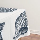 nautische blauwe schelpen tafelkleed (Voorbeeld)