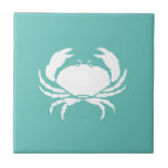 Nautische Blauwgroen Crab Kitchen Backsplash Tegeltje<br><div class="desc">Zet je keukennautische decor af met deze Nautical Blauwgroen Crab Kitchen Backsplash keramische tegels.  Dit eenvoudige moderne ontwerp heeft een aanpasbare blauwgroen achtergrond en witte krab.  De verandering in uw kleurenkeus door te klikken personaliseert de optie van de sjabloon.</div>