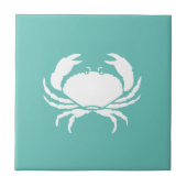 Nautische Blauwgroen Crab Kitchen Backsplash Tegeltje (Voorkant)