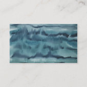 Nautische Blauwgroen Waterverf Glitter Anchor Visitekaartje (Achterkant)