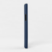 Nautische bloemanker botnaam Navy Blue Case-Mate iPhone Case (Achterkant/rechts)