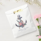 Nautische Bloemen Anker Bruiloft Gift Favor Bag Bedankzakje (Gezegeld)