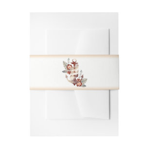 Nautische Bloemen Anker Strand Wedding Uitnodigingen Wikkel