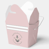 Nautische Bloemen Anker Wit Blush Roze Rose Bedankdoosjes (Geopend)