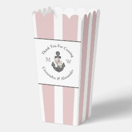 Nautische Bloemen Anker Wit Blush Roze Rose Bedankdoosjes