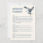 Nautische bloemen en oceaan iconen Bachelorette Kaart (Achterkant)