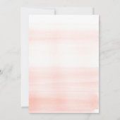 Nautische Blush en Navy Waterverf Bruiloft Kaart (Achterkant)