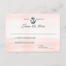 Nautische Blush en Navy Wedding Reactie