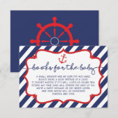 Nautische boeken voor Baby Insert Kaart Navy Anker (Voorkant / Achterkant)