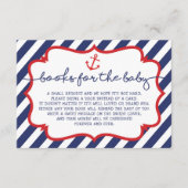 Nautische boeken voor Baby Insert Kaart Navy Anker (Voorkant)