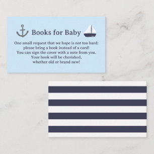 Nautische boeken voor Baby shower invoegen Kaart