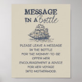  nautische boodschap in een baby op een fles poster (Voorkant)