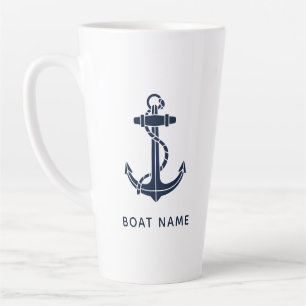 Nautische Boot Anker Custom Cruise Crew Swag Latte Mok