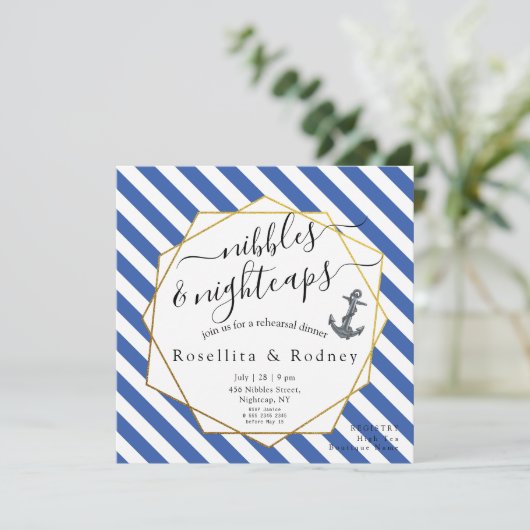 Nautische Boot Anker Fabulous Zeilbruiloft Kaart (Staand voorkant)