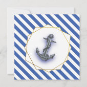 Nautische Boot Anker Fabulous Zeilbruiloft Kaart (Achterkant)