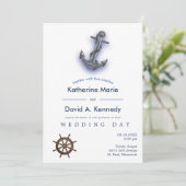 Nautische Boot Anker Fabulous Zeilbruiloft Kaart (Staand voorkant)