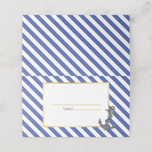 Nautische Boot Anker Fabulous Zeilbruiloft Plaatskaartje (Buitenkant ongevouwen)