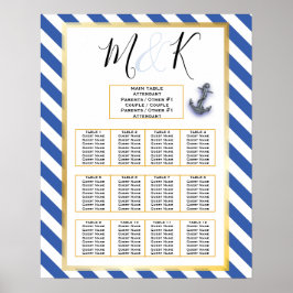 Nautische Boot Anker Fabulous Zeilbruiloft Poster