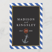 Nautische Boot Anker Fabulous Zeilbruiloft Programmakaart (Voorkant)