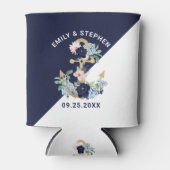 Nautische boot anker Marine bloemen bloeien Blikjeskoeler (Voorkant)