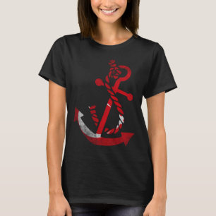 Nautische boot anker Turkije Turkse vlag oceaan Fi T-shirt
